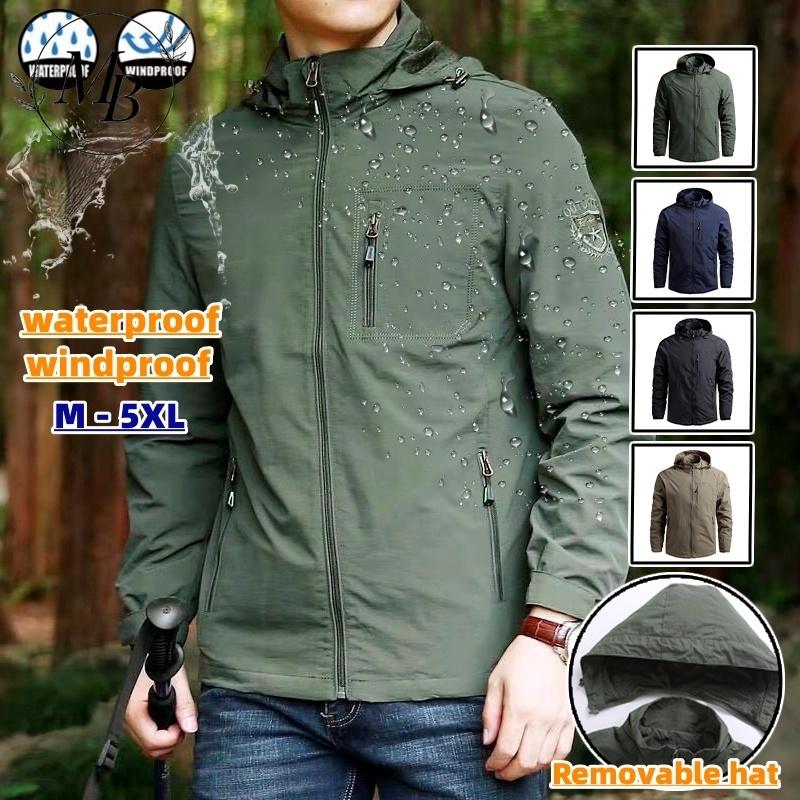 Outdoor Adventure Hat - Spring Men Outdoor Waterproof Jacket Plus