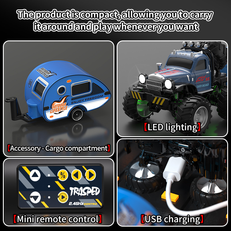 Mini 1:64 RC Cars Monster Truc - Outdoor Adventure Course recensie en prijs