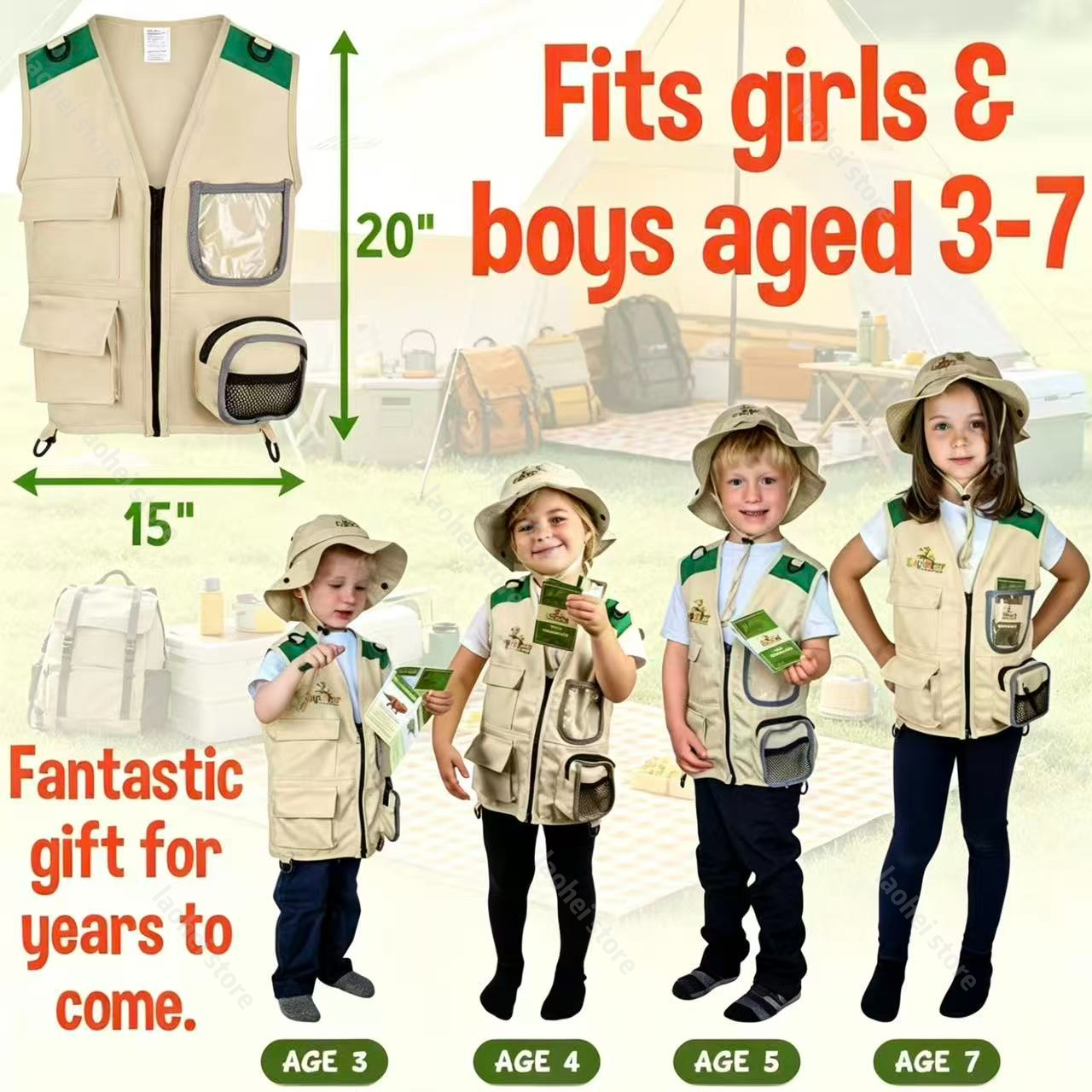 Kids Explorer Vest and Hat Cos - Outdoor Adventure Hat recensie en prijs