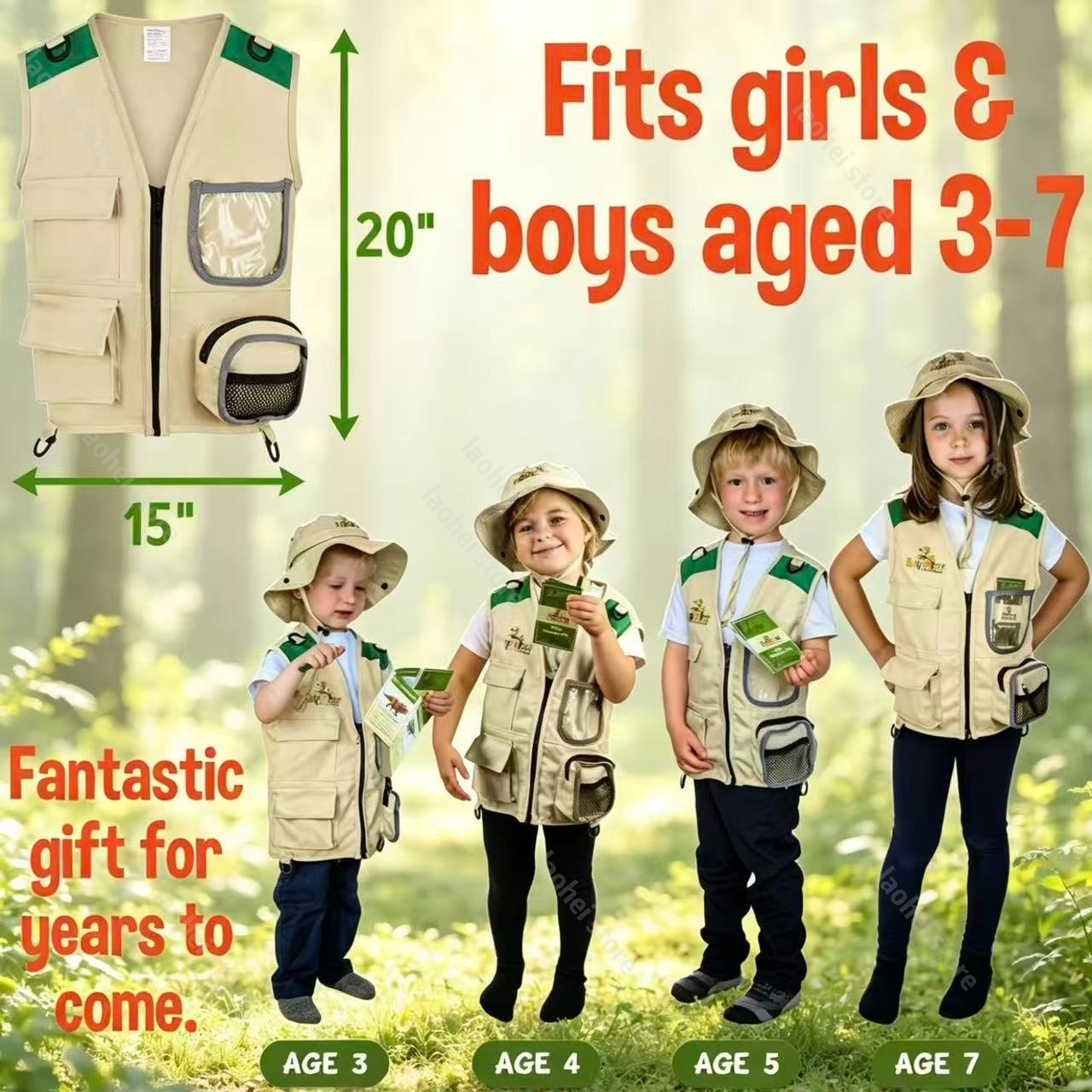 Kids Explorer Vest and Hat Cos - Outdoor Adventure Hat recensie en prijs
