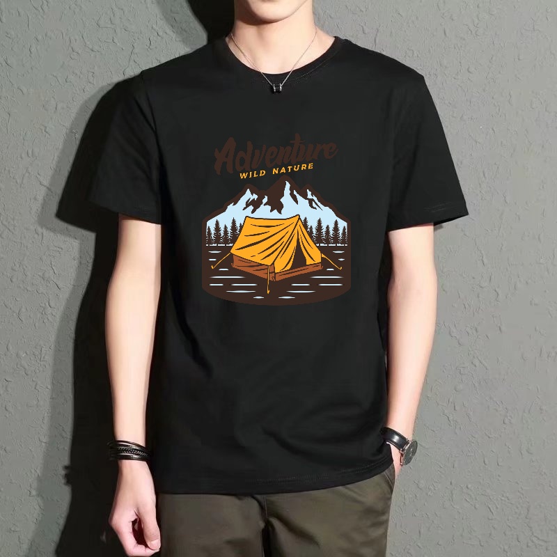 Men's Black Round-Neck Short-S - Outdoor Adventure Outfit recensie en prijs