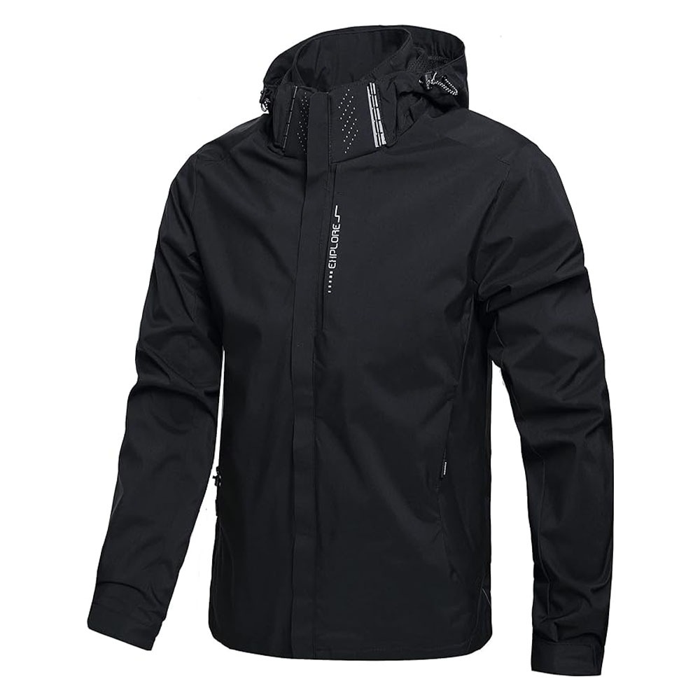 Men's Waterproof Rain Jacket L - Outdoor Adventure Hat recensie en prijs