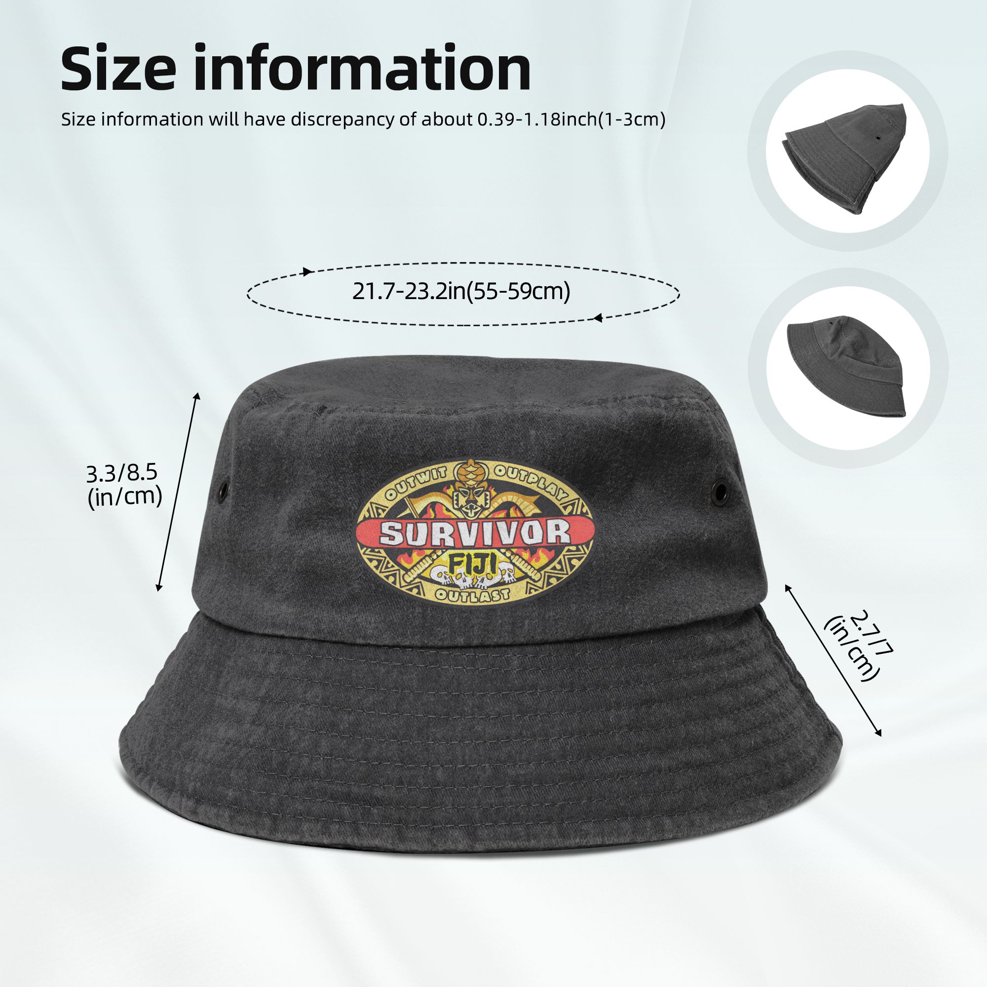Unisex Distressed Denim Bucket - Outdoor Adventure Ideas recensie en prijs