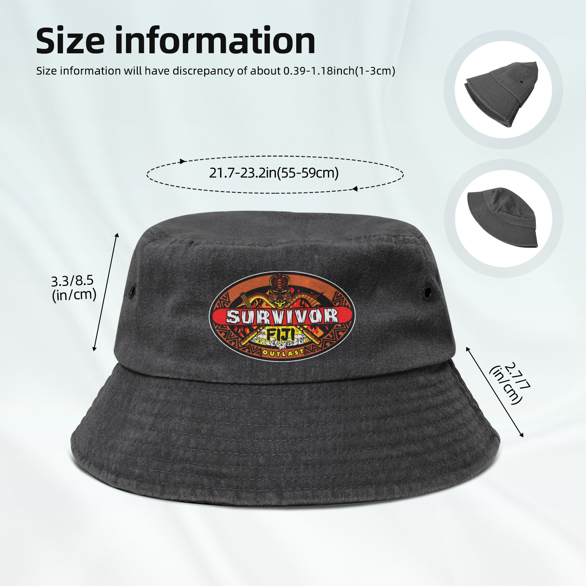 Unisex Distressed Denim Bucket - Outdoor Adventure Ideas recensie en prijs